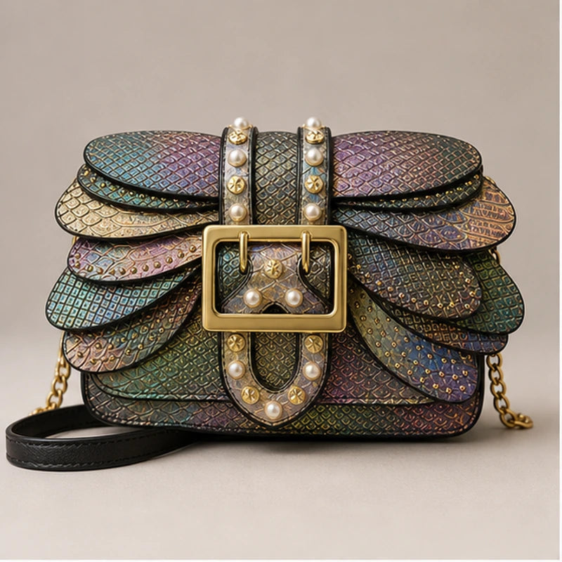 Aeshna Leather Crossbody Bag - Rainbow - Handbags - Brondals - Image 1