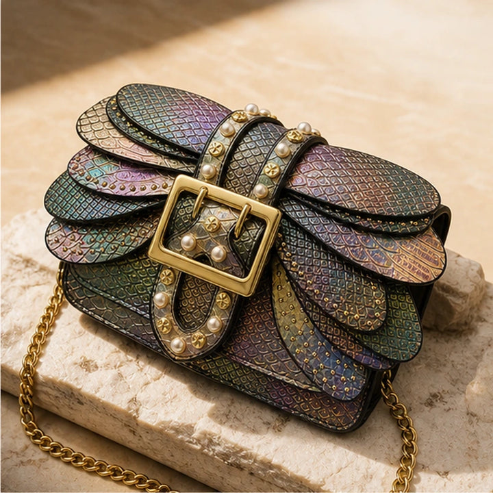 Aeshna Leather Crossbody Bag - Rainbow - crossbody bag - Brondals - Image 2