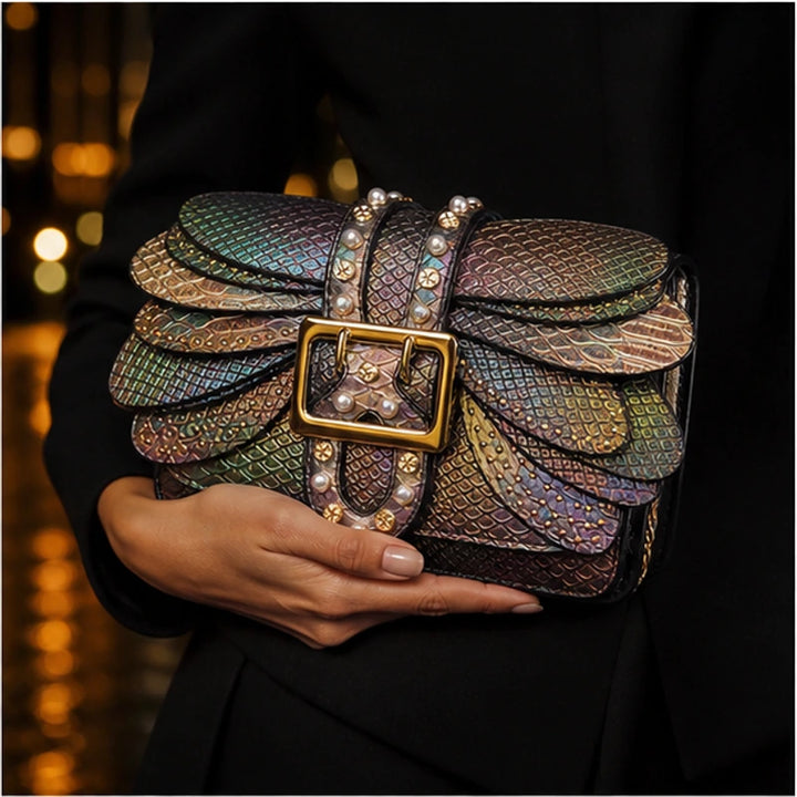 Aeshna Leather Crossbody Bag - Rainbow - handbag - Brondals - Image 6
