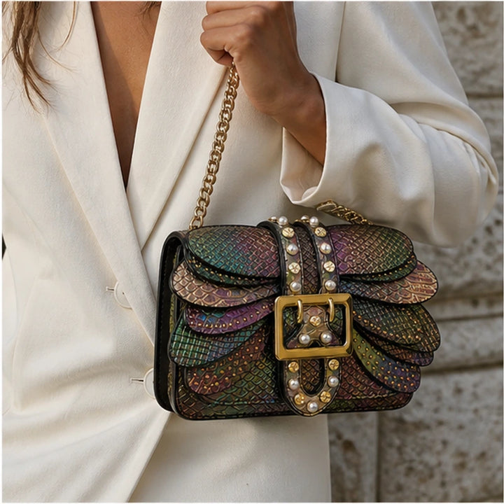 Aeshna Leather Crossbody Bag - Rainbow - women's bag - Brondals - Image 7