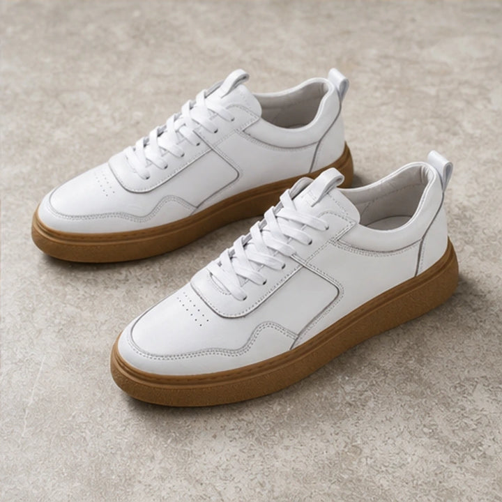 Lehman Leather Sneakers - White - men's sneakers - Brondals - Image 3