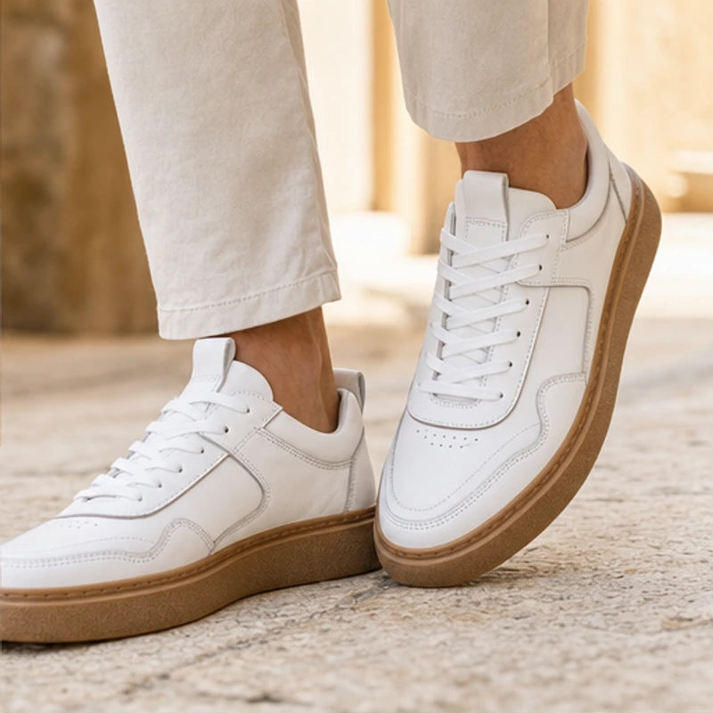 Lehman Leather Sneakers - White - lace-up sneakers - Brondals - Image 6