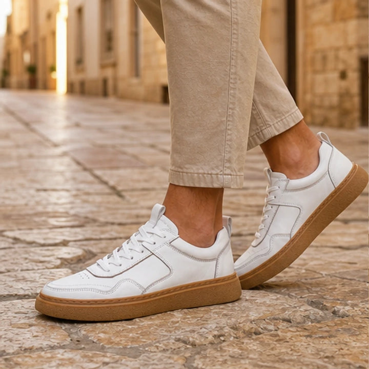 Lehman Leather Sneakers - White - leather sneakers - Brondals - Image 2