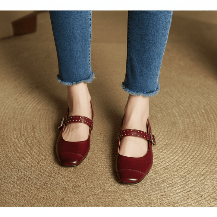 Constella Genuine Leather Mary Janes