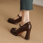Tacones de cuero genuino Alora