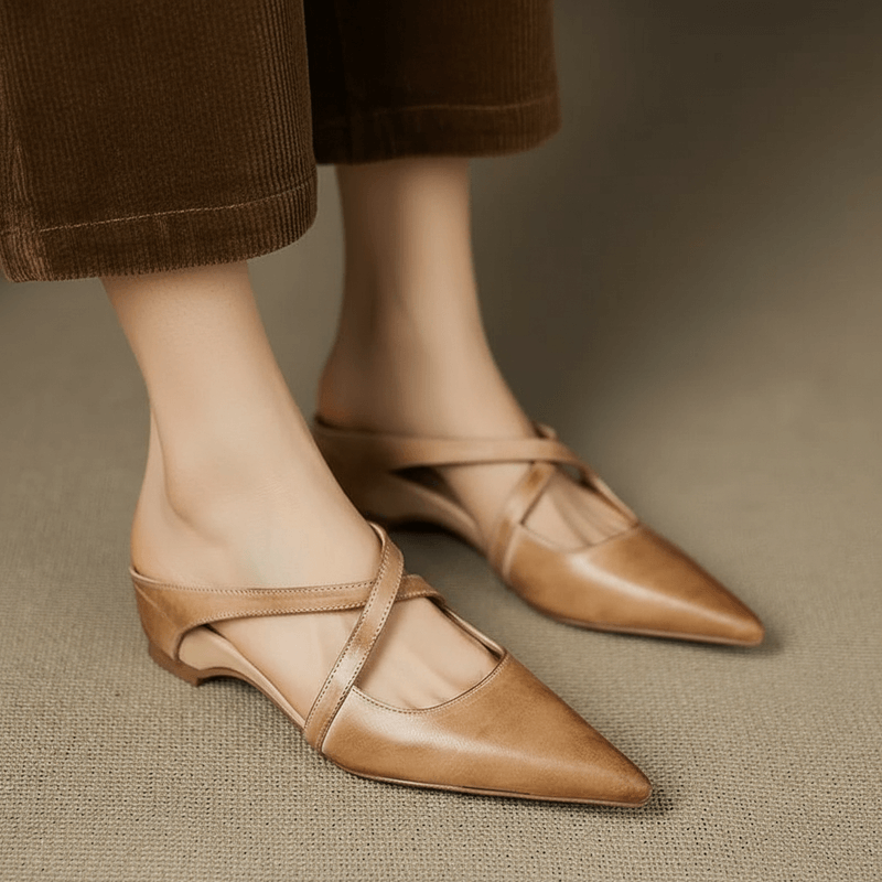 Selina Genuine Leather Mules