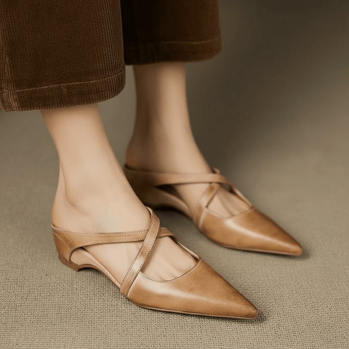 Selina Genuine Leather Mules