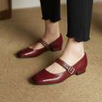 Zapatos Mary Janes de cuero genuino Constella