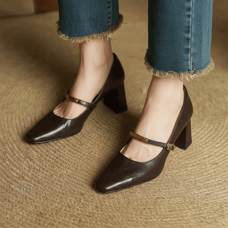 Tacones de cuero genuino Luvira
