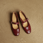 Zapatos Mary Janes de cuero genuino Constella