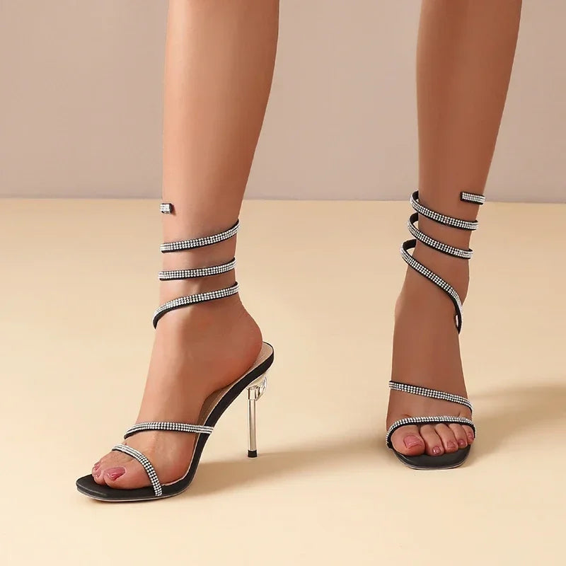 Aluna Cristal Espiral Tacones de Aguja
