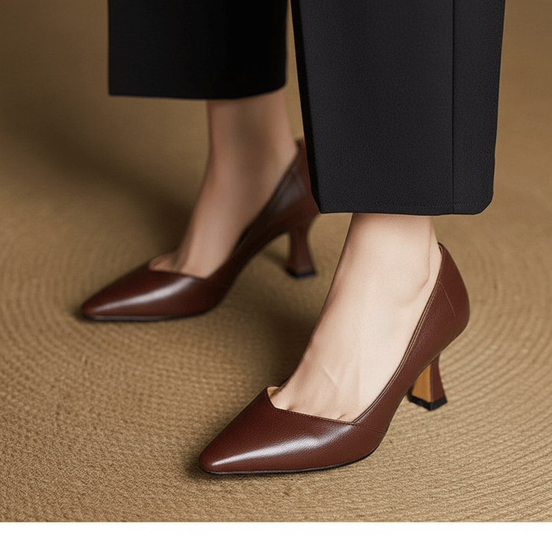 Tacones de cuero genuino Veyra