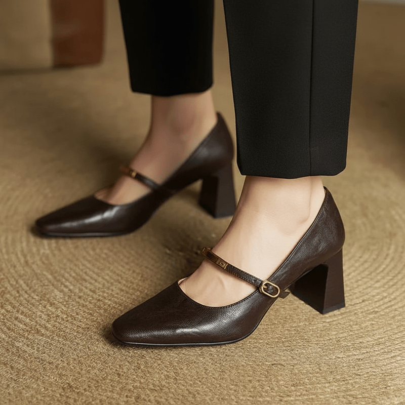 Tacones de cuero genuino Luvira