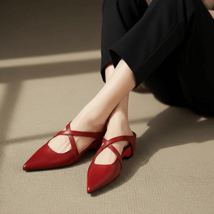 Selina Genuine Leather Mules