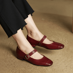 Zapatos Mary Janes de cuero genuino Constella