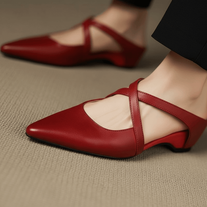 Selina Genuine Leather Mules