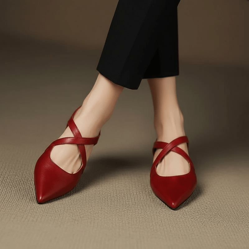 Selina Mulas de Cuero Genuino