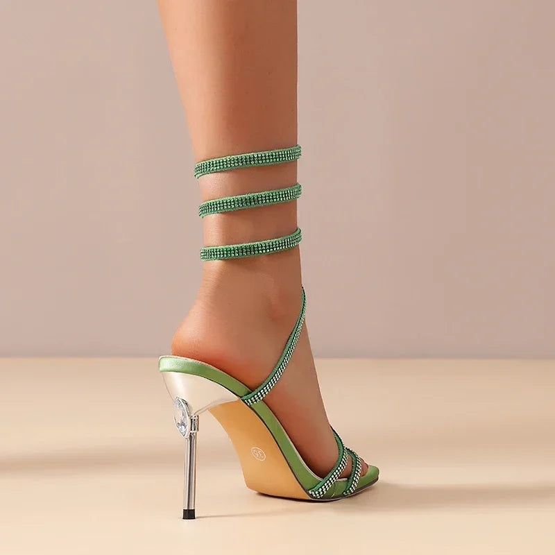 Aluna Cristal Espiral Tacones de Aguja