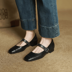 Zapatos Mary Janes de cuero genuino Constella