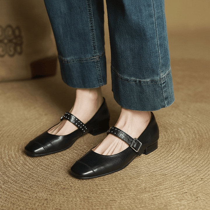 Constella Genuine Leather Mary Janes