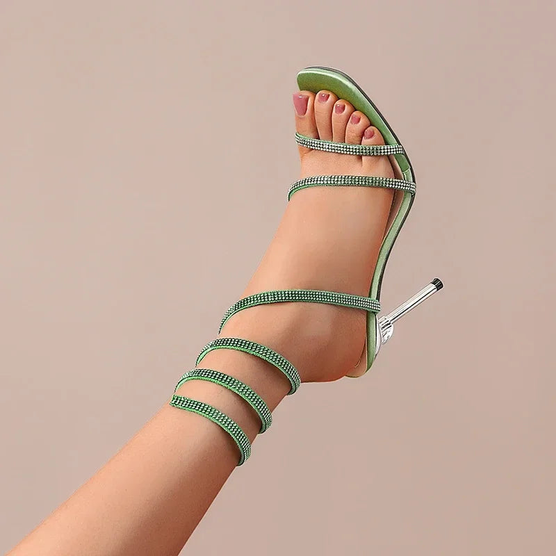 Aluna Cristal Espiral Tacones de Aguja
