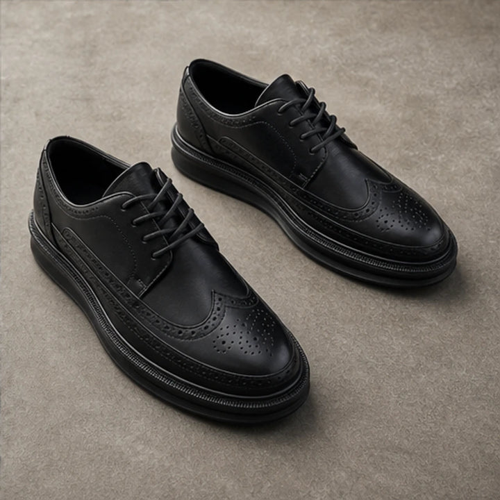 Grantham Brogue Sneakers - Black - chunky sole - Brondals - Image 6