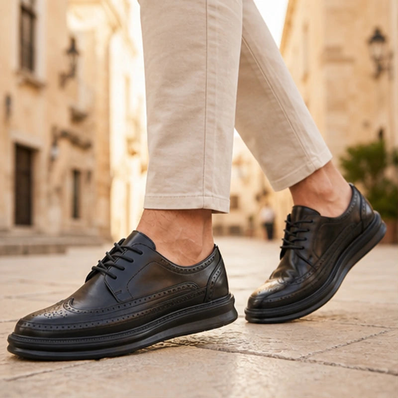 Grantham Brogue Sneakers - Black - brogue sneakers - Brondals - Image 3