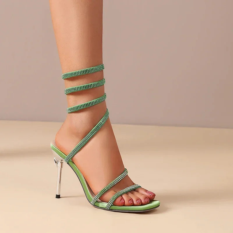 Aluna Cristal Espiral Tacones de Aguja