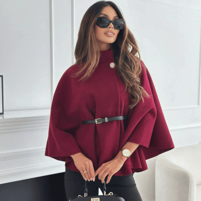Serin Belted Batwing Cape