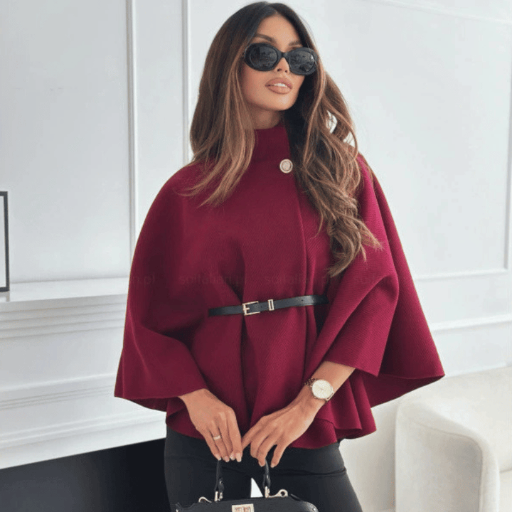 Serin Belted Batwing Cape