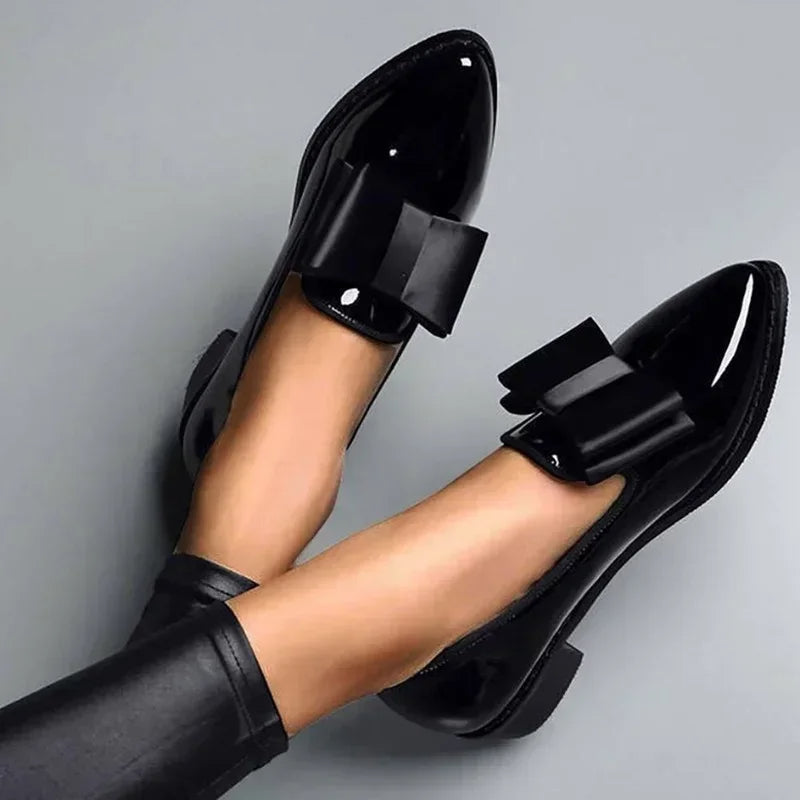 Mocasín de lazo de cuero patentado Milano