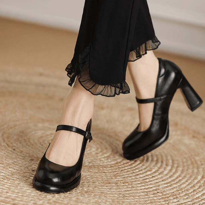 Alora Genuine Leather Heels