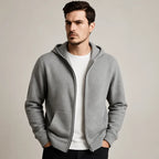 Sudadera con capucha y cremallera de cachemira Novaro