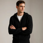 Sudadera con capucha y cremallera de cachemira Novaro