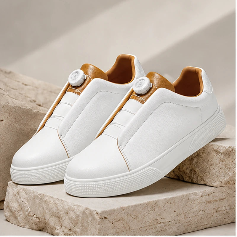 Jenson Leather Sneakers - White - Sneakers - Brondals - Image 1