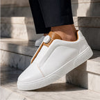 Jenson Leather Sneakers - White - rotary lace - Brondals - Image 5