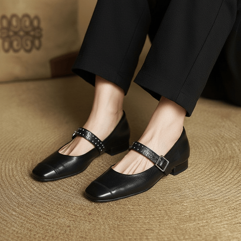 Constella Genuine Leather Mary Janes