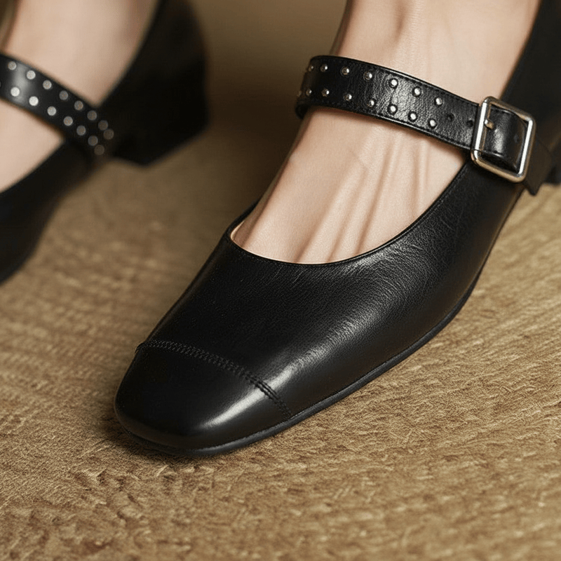 Zapatos Mary Janes de cuero genuino Constella