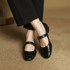 Zapatos Mary Janes de cuero genuino Constella