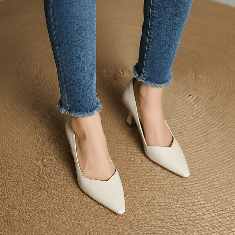 Tacones de cuero genuino Veyra