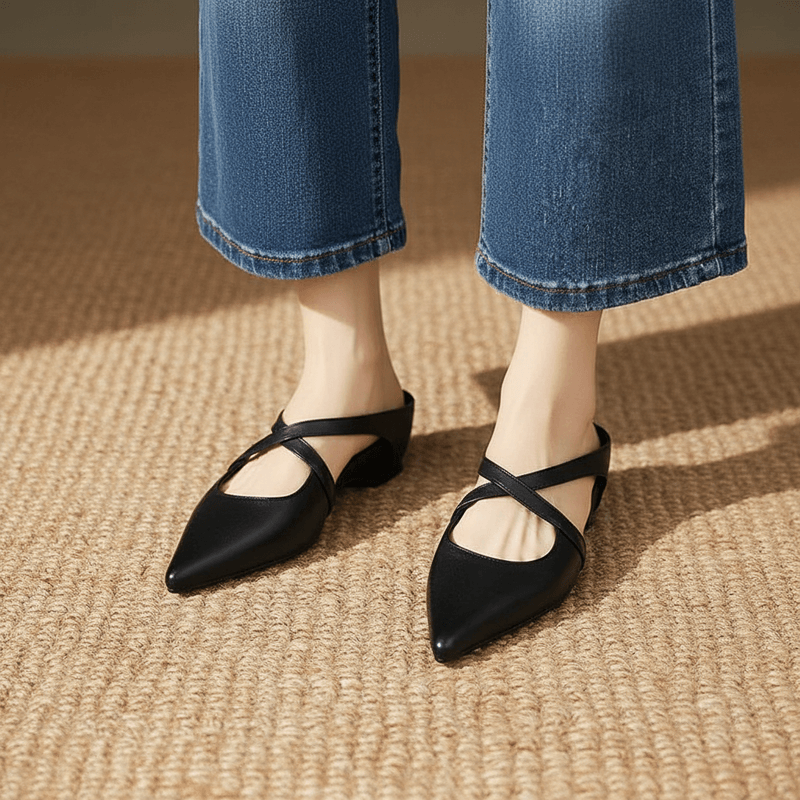 Selina Genuine Leather Mules
