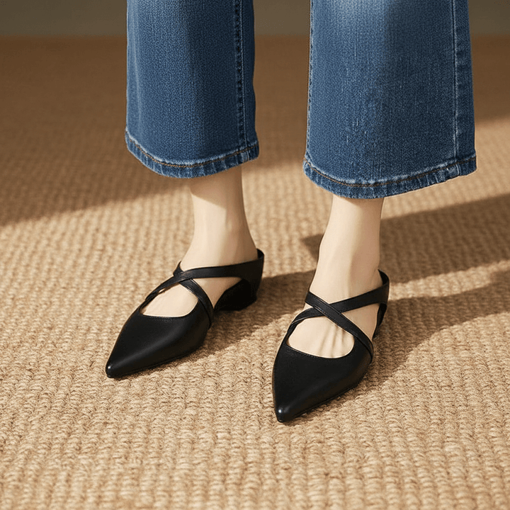 Selina Genuine Leather Mules
