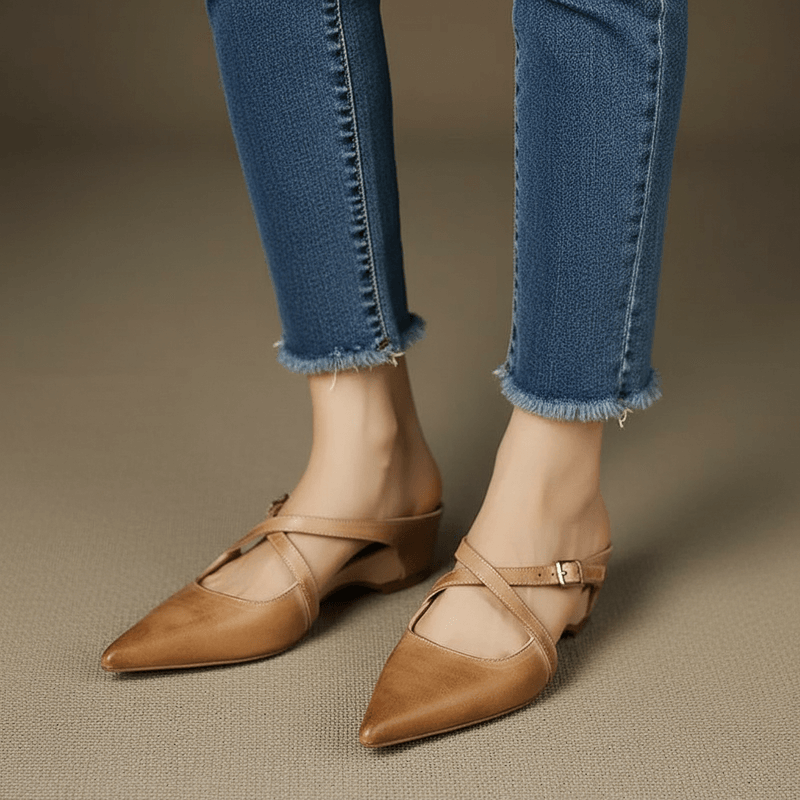 Selina Genuine Leather Mules
