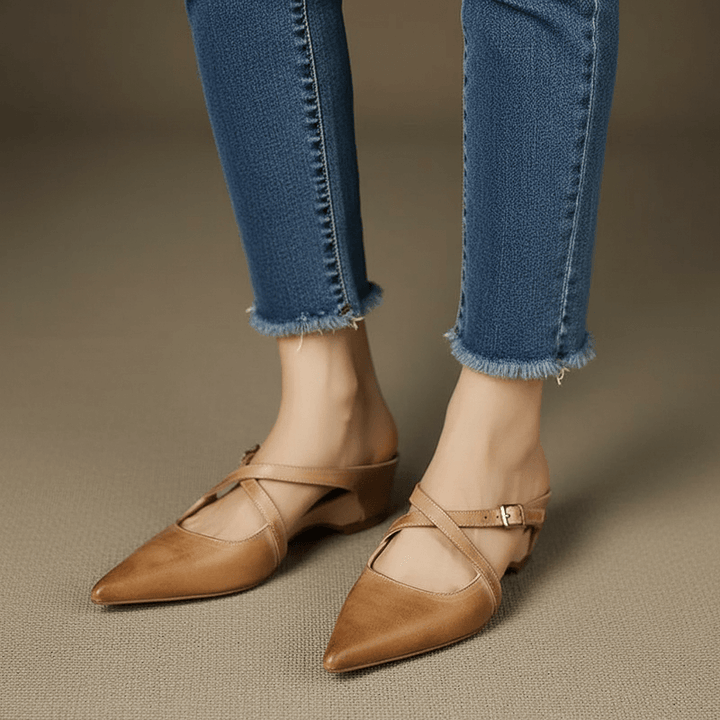 Selina Genuine Leather Mules