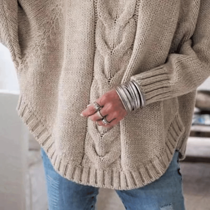 Suéter de lana con tejido de cable Sorell