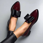 Mocasín de lazo de cuero patentado Milano