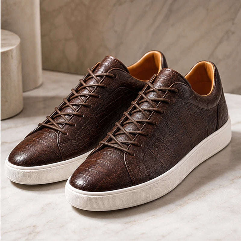 Monroe Leather Sneakers - Brown - men's sneakers - Brondals - Image 2