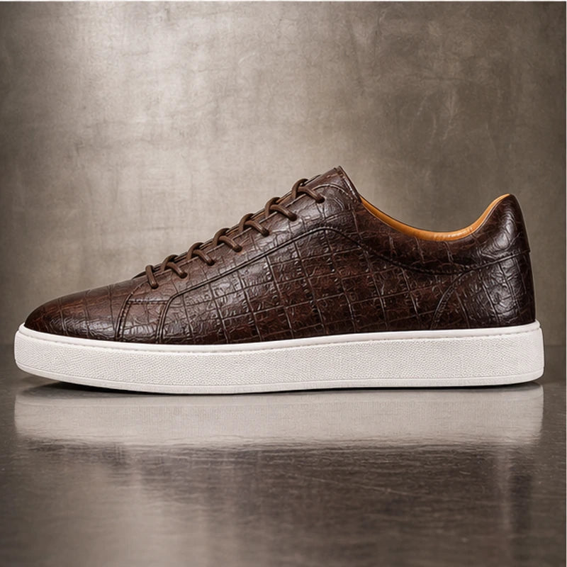 Monroe Leather Sneakers - Brown - leather sneakers - Brondals - Image 3