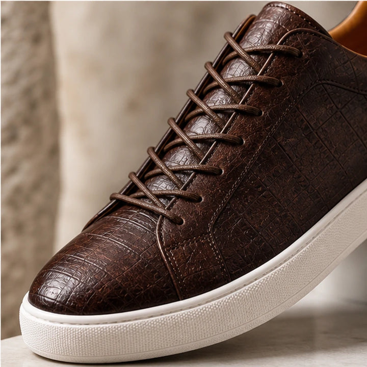 Monroe Leather Sneakers - Brown - low top sneakers - Brondals - Image 4