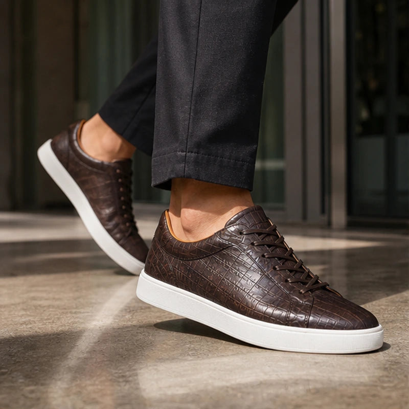 Monroe Leather Sneakers - Brown - genuine leather - Brondals - Image 5